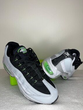 Nike Black, White & Neon Green Air Max 95 Sneakers